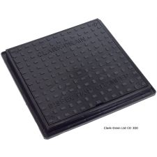 Clark Drain Polypropylene Solid Top Manhole Cover and Frame 300 x 300mm