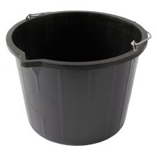 Industrial Lipped Bucket 3 Gallon Black