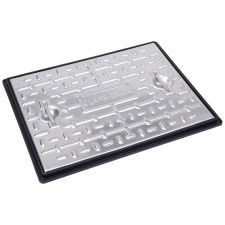 Clark Drain Galvanised 5T Solid Top Manhole Cover and Frame 600 x 450mm